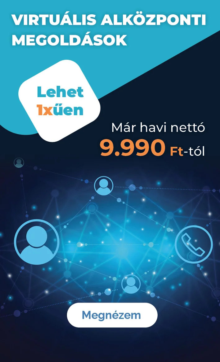 Tarr business illusztrációs kép virtuális alközponti megoldások már havi nettó 9990 Ft-tól. Lehet egyszerűen. "Megnézem" gombbal.