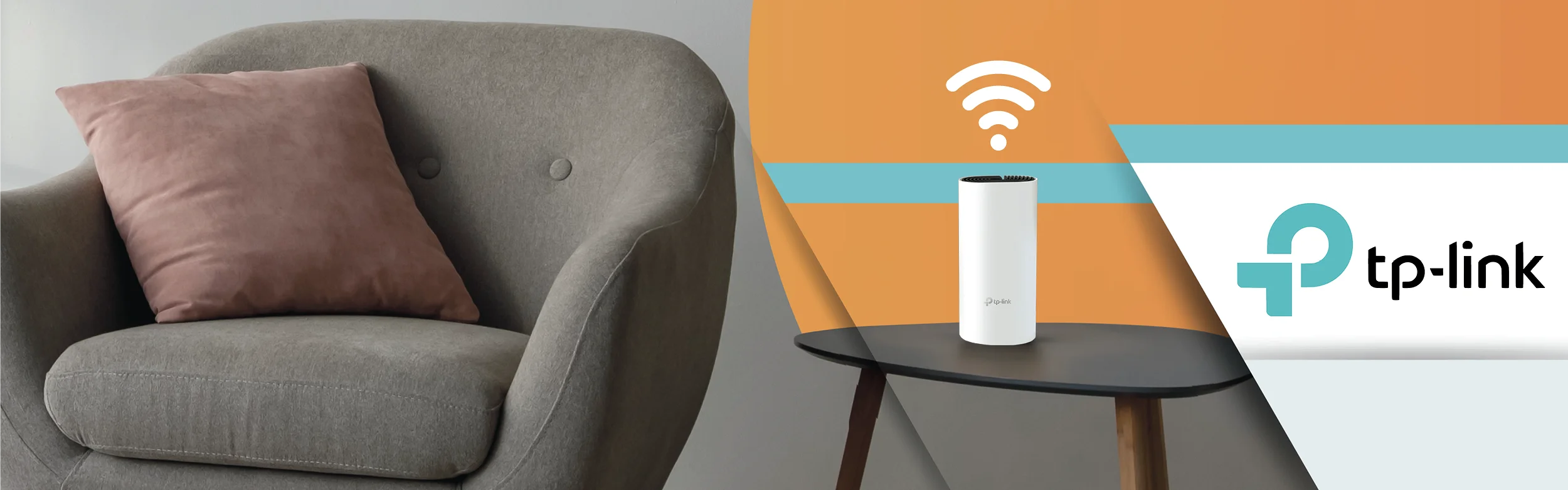 Okos Wi-Fi eszköz oldalhoz illusztráció: TP-Link eszköz a lakásban