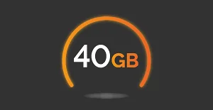 Mobilinternet illusztrációs kártya, 40 GB