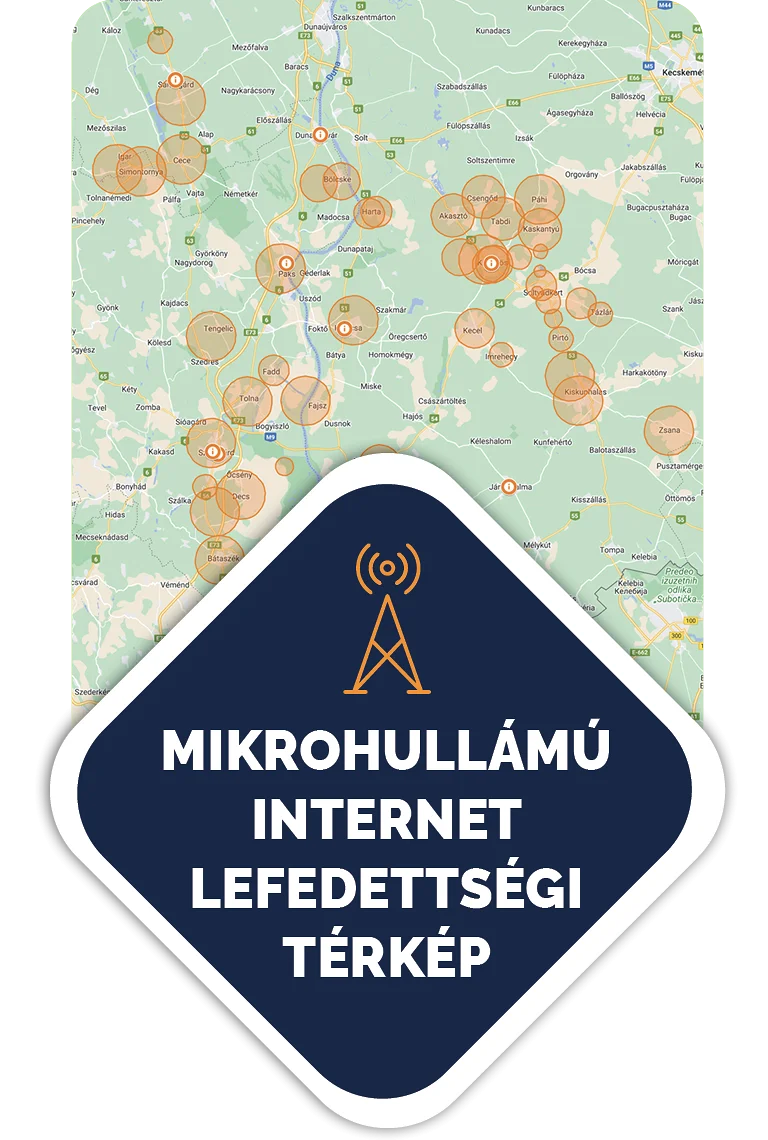 Mikrohullámú internet lefedettségi térkép