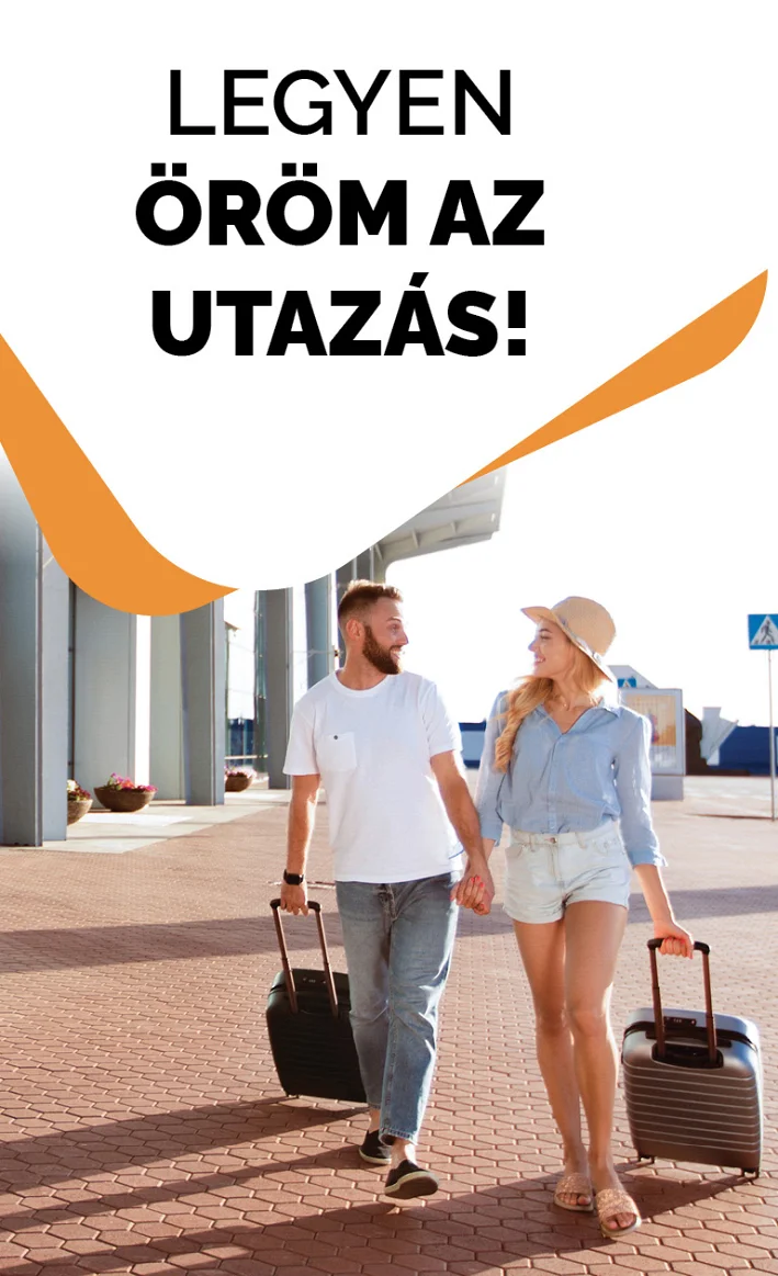 illusztrációs kép adatroaminghoz- utazó pár bőrönddel