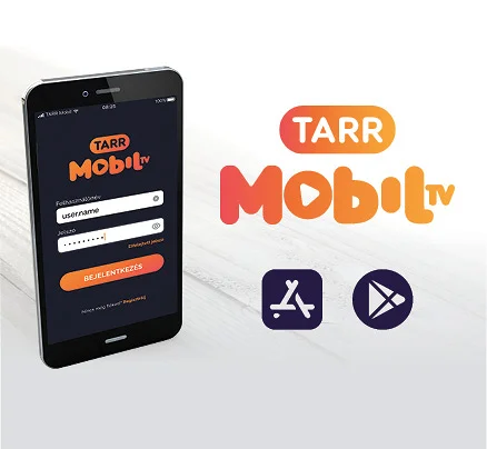 TARR MobilTV illusztráció: az applikáció mobiltelefonon